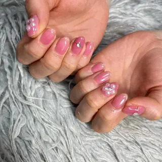 ショート カラー ネイル nail salon LNのネイルデザイン