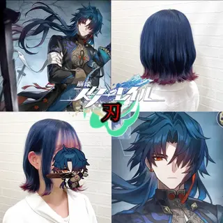 ショート カラー 推しカラー💫 ブリーチ💫若菜覚のヘアスタイル