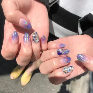 ロング カラー ヘアアレンジ キッズ ネイル マツエク・マツパ 福田 加奈のネイルデザイン