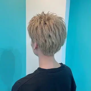 カラー メンズ mana/メンズ/ ヘアセット/ブリーチのヘアスタイル