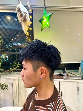 メンズ スパイキー/ ピンパーマ/緑川雄也のヘアスタイル