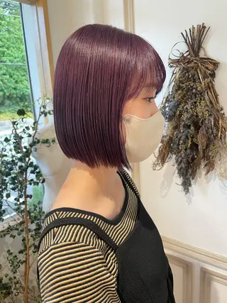 ショート カラー ヘアアレンジ belta.🌱 安藝夏花🌻のヘアスタイル