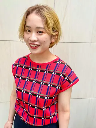 ミディアム カラー パーマ ヘアアレンジ メンズ キッズ ネイル マツエク・マツパ tatsumi/ボブ ウルフ/レイヤーのヘアスタイル