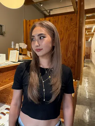 ロング カラー calendar所属・한국어English OK🧁unaのヘアスタイル