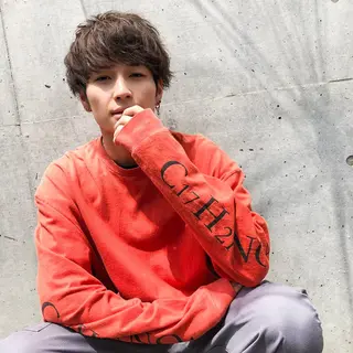 ショート カラー パーマ ヘアアレンジ メンズ キッズ 🟦ニュアンス/メン ズパーマ横浜🟦のヘアスタイル