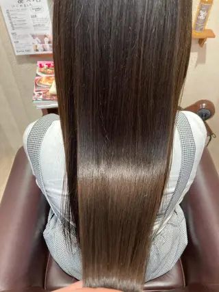 ロング パーマ 髪質改善/透明感 カラー/内藤有須加のヘアスタイル