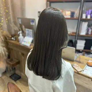 セミロング カラー ヘアアレンジ あおい 🍒暖色カラーのヘアスタイル
