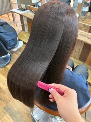 ロング カラー レナ┊︎髪質改善 ┊︎シルクストレートのヘアスタイル