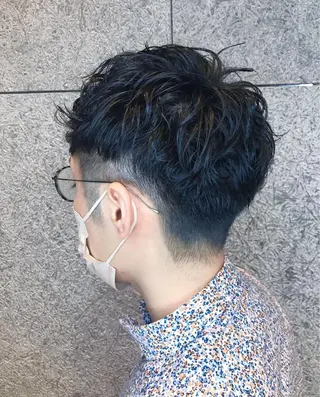 ショート パーマ メンズ うるツヤハイトーン✨ /西川郁巳のヘアスタイル