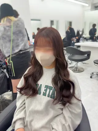 ロング カラー パーマ ヘアアレンジ メンズ キッズ ♥️韓国ヘア レイヤー♥️ゆりのヘアスタイル