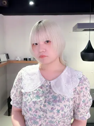 ショート カラー 🐺ウルフオタク🐺 ハイトーン/moeのヘアスタイル