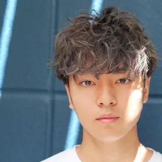 ショート カラー パーマ メンズ 髪質改善🇰🇷 レイヤーカット/梅田のヘアスタイル