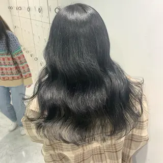 セミロング カラー ヘアアレンジ 顔まわりカット の達人のヘアスタイル