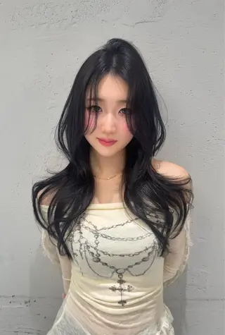 ロング カラー ヘアアレンジ RioN/網紅ヘア 🩶透明感艶カラーのヘアスタイル