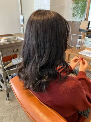セミロング カラー ヘアアレンジ 岡田 匡史のヘアスタイル