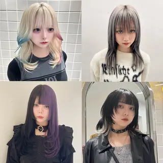 セミロング カラー 🫧ハイトーン特化 🐺矢島タツキ🐺のヘアスタイル