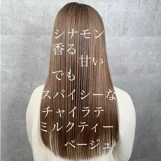 セミロング カラー mimiiy梅田 中崎町ハイトーンのヘアスタイル