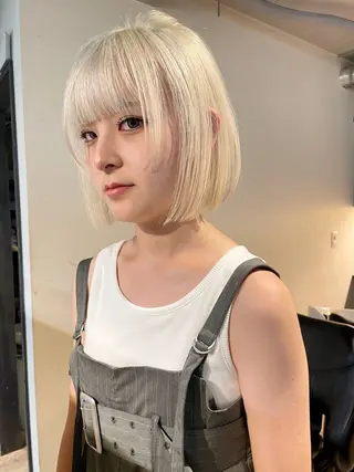 ショート カラー ヘアアレンジ 丸山渉/パーマ エフェクトブリーチのヘアスタイル