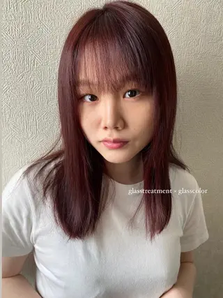 セミロング カラー niconail 千歳烏山店所属・niconail 🧣ayu 📍烏山のネイルデザイン