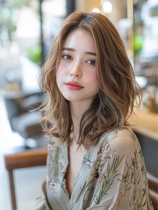 セミロング 千明 大輝のヘアスタイル