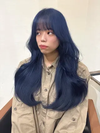 ロング レイヤーカット/韓国 /艶髪/ダブルカラーのヘアスタイル