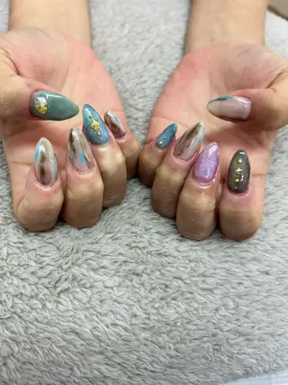 ネイル マツエク・マツパ アイブロウ brilliant s.kのネイルデザイン