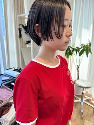 ショート ショート ボブ 梅田 木戸健人のヘアスタイル