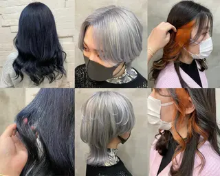 セミロング カラー 【ピンク/韓国ヘア/ ヘアセット】亜海のヘアスタイル