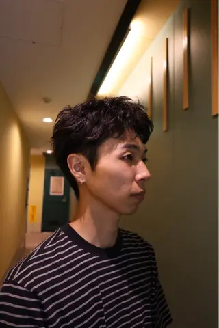 ショート パーマ 大阪茶屋町 メンズカット関田拳のヘアスタイル