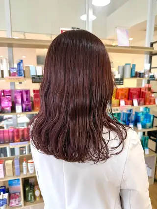 ミディアム カラー 鹿児島 聖来のヘアスタイル