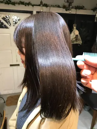 ロング パーマ 木村陸弥 似合わせ 透明感カラー🌿のヘアスタイル