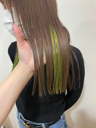 ロング カラー ブランシェ神領店 笹原渚紗のヘアスタイル