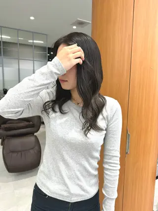 セミロング カラー ひかり／ベージュ ／似合わせカットのヘアスタイル