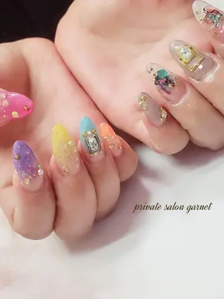 ネイル ロング Garnet nailのネイルデザイン