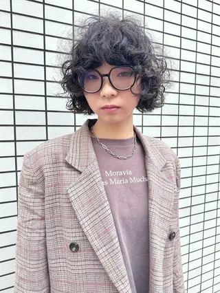 ショート パーマ 丸山渉/表参道 レイヤーボブのヘアスタイル