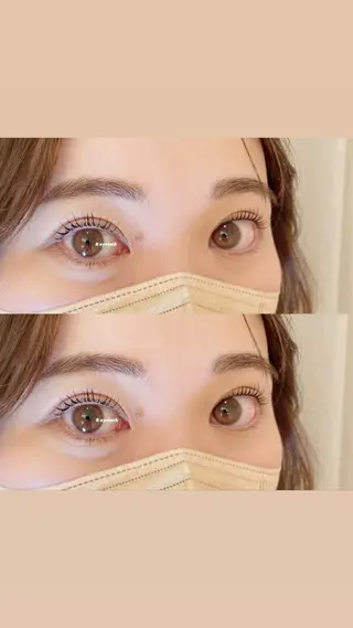 ショート カラー パーマ ヘアアレンジ メンズ キッズ ネイル マツエク・マツパ アイブロウ 𝑹 eyelashのマツエク・マツパデザイン