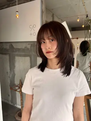 ミディアム カラー mirai/レイヤー ボブ/ショートのヘアスタイル