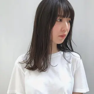 セミロング カラー 日々所属・谷 大地のヘアスタイル
