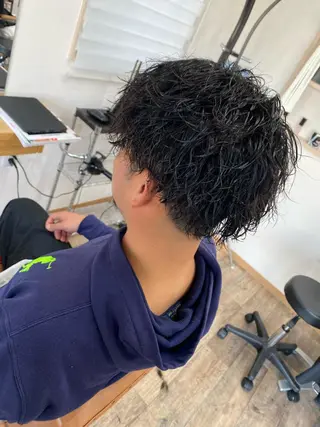 ショート パーマ メンズ miel hair 新宿店 【ミエル ヘアー】所属・新宿西口から徒歩5分 石橋卓典のヘアスタイル