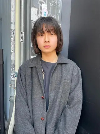 ミディアム カラー メンズ スパイラルパーマ 🌐hina⭐️のヘアスタイル