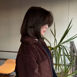 ロング 暗くしない白髪ぼかし /透明感カラー🌿のヘアスタイル