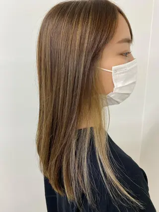 セミロング カラー 🕶️佐藤 海李🐏のヘアスタイル