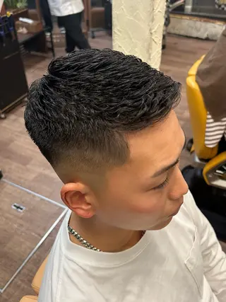 ショート パーマ 新宿メンズカット✂︎ 能戸蒼生💈のヘアスタイル