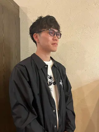 ショート パーマ メンズ そね こまちのヘアスタイル