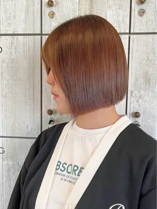 ショート カラー れいな🌼 ボブ･艶カラー🌼のヘアスタイル