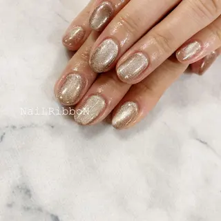 ネイル ネイルリボン 受付スタッフのネイルデザイン