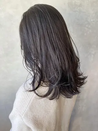 ミディアム カラー パーマ ヘアアレンジ ITbyALBUM 藤沢店のヘアスタイル