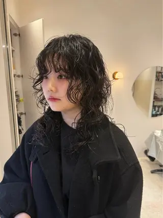 ミディアム パーマ パーマ/ボブ /レイヤー チヒロのヘアスタイル