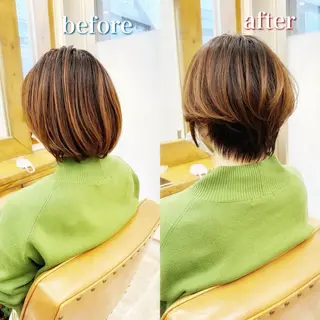 ショート カラー newline銀座所属・👑銀座ショート/ 絶壁補正/金子涼👑のヘアスタイル