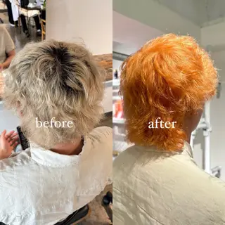 ミディアム カラー 💫miyu💫デザ インカラー/アレンジのヘアスタイル